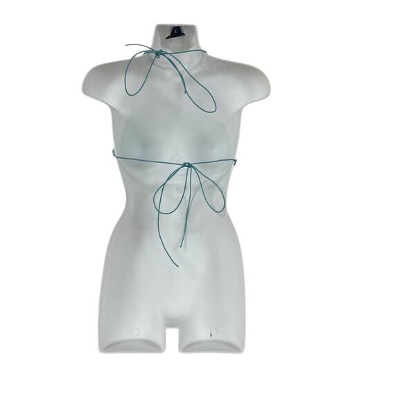 Aqua Sequin Bikini Top - Picture 6 of 7